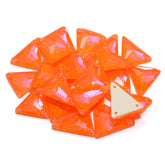 Elektrische Neonorange gelb schlanke Dreieck Form hochwertiges Glas Nähsteuersteine